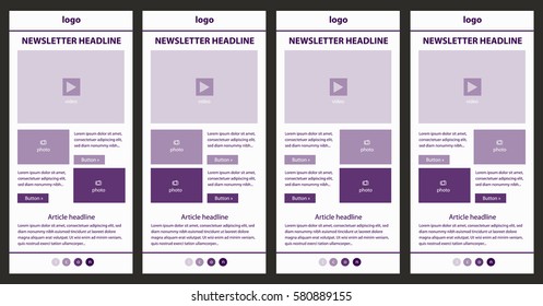 Corporate vector layout templates for business or non-profit organization