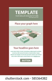 Corporate vector layout templates for business or non-profit organization with infographic columns