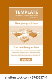 Corporate vector layout templates for business or non-profit organization with infographic columns