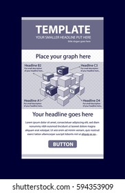 Corporate vector layout templates for business or non-profit organization with infographic cubes