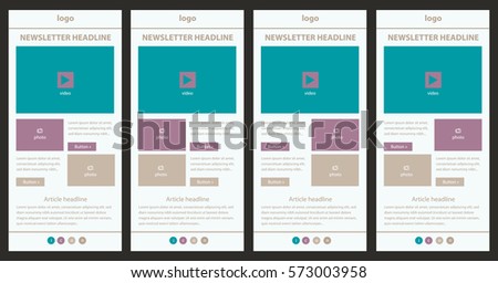 Corporate vector layout templates for business or non-profit organization