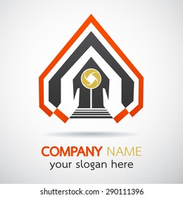 Corporate vector logo templates. Just place your own brand name.