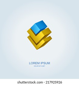 Corporate vector logotype, abstract stylized business logo idea, Vector illustration Eps 10