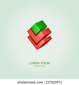 Corporate vector logotype, abstract stylized business logo idea, Vector illustration Eps 10