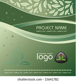 Corporate Vector Nature Template Background with Logo (others elements of this template are in my portfolio)