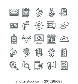 ilustración de estilo de icono de contorno de vector corporativo conjunto de archivos EPS 10 2