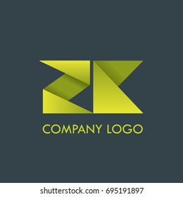 Corporate Vector Symbol Z and K.