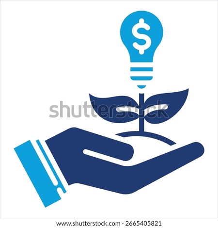 Corporate Venture Flat Blue Icon Vector Illustration
