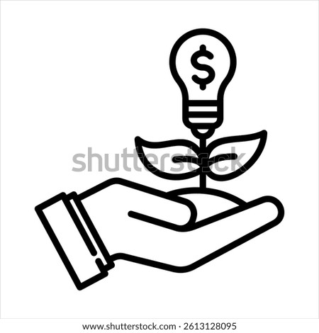 Corporate Venture Line Icon Vector Illustration