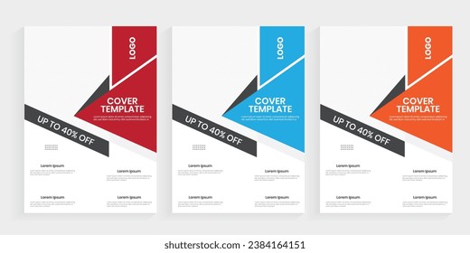 corporate vertical abstract flyer design, creative concept company marketing flyer, graphic vector flier, handout, and journal design