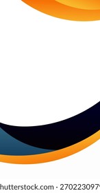 Corporate Vertical Banner with Dynamic Curves