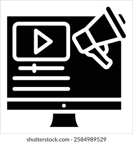 Corporate Video Icon Element For Design