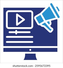 Corporate Video Icon Element For Design
