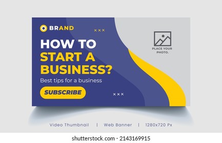 corporate video thumbnail or video thumbnail for channel, company, agency, or any business 