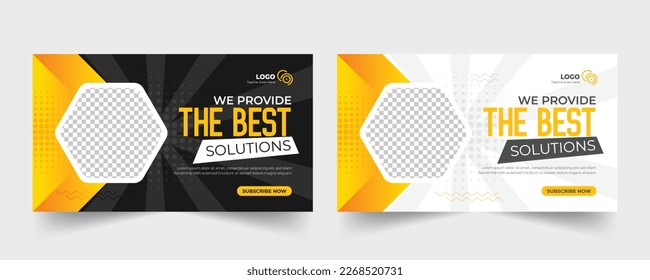 Corporate video thumbnail and web banner template design