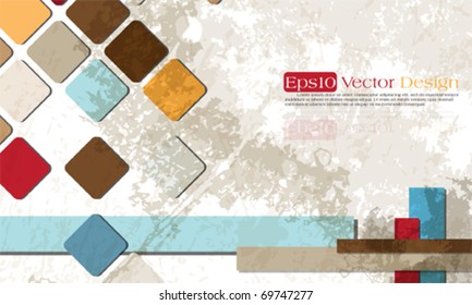 Corporate vintage background design, eps10 vector