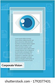 Corporate vision concept . Creative idea design.Flat vector for template, brochure or presentation.