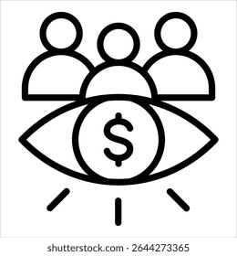 Corporate Vision Icon Element For Design