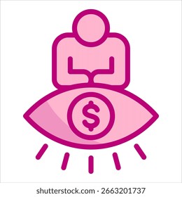 Elemento Corporativa del icono de la visión para el diseño