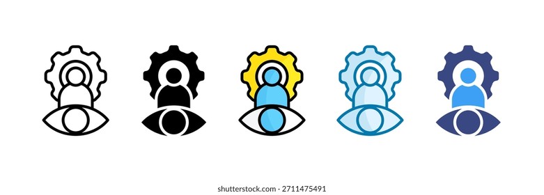 Conjunto de iconos de visión Corporativa Colección de estilo múltiple