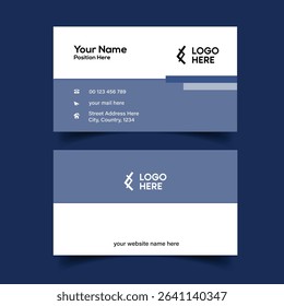 Corporate Visiting Card Layout for Business Branding. Creative Double-sided Business Card Template.