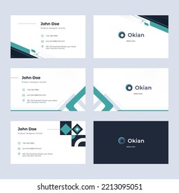 Corporate visiting card template design for business people. Collection of the modern creative business card templates