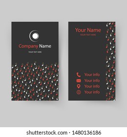 Corporate visiting card for your company. Modern business card template. Fresh style. Double – sided vector illustration design.