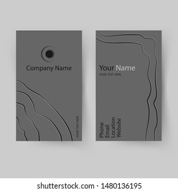 Corporate visiting card for your company. Modern business card template. Fresh style. Double – sided vector illustration design.