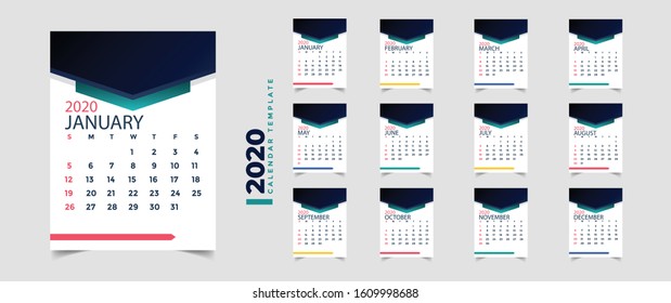 Corporate Wall Calendar Template Vector