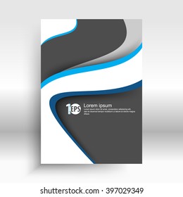 corporate wave bent line elements corporate design. eps10 vector