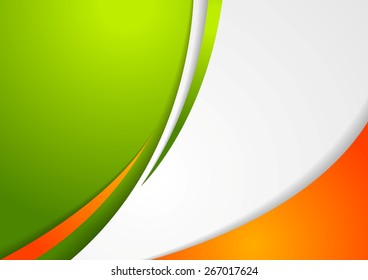 Fondo abstracto ondulado corporativo. Colores irlandeses. Diseño de vectores