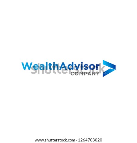Corporate Wealth Advisory Arrow Logo Template 