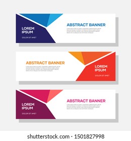 Corporate Web Banner Colorful Vector Design