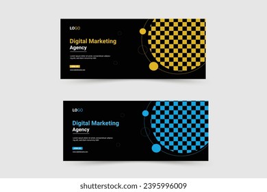 Corporate web banner design with 2 colors.