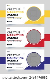 Corporate Web Banner Design Hochwertige Creative Marketing Agency Vorlage 