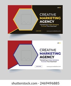 corporate web banner design high quality creative marketing agency template 