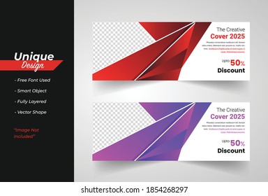 Corporate Web banner Design template. 2 Color variation.
