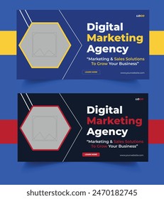 corporate web banner design template or digital marketing agency template