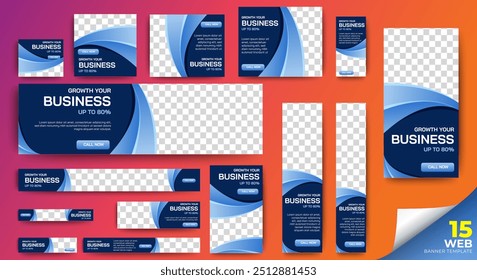 Corporate Web Banner Design template for advertising background, poster, flyer, cover and social media. vector