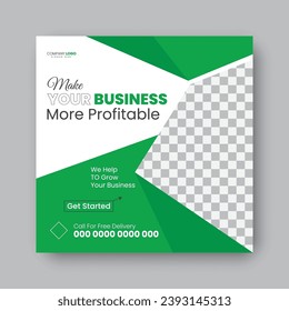 Corporate web banner or facebook social media post design template.