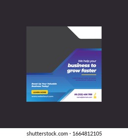 Corporate web banner or flyer social media post template