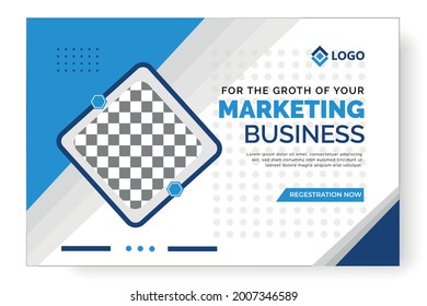 Corporate Web Template Design, Social Media Post, Business Conference, Marketing Promotion Template Vector Design