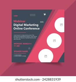 Corporate Webinar Social Media Ad Design, Online Banners, Social Media Post
