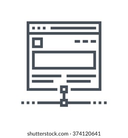 Corporate website icon suitable for info graphics, websites and print media and  interfaces. Line vector icon.