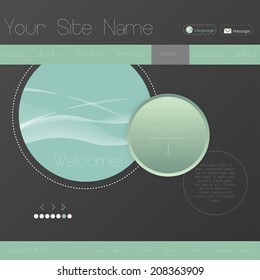 Corporate Website template. Creative web Multifunctional Media design. 