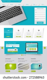 Corporate Website Template Design Vector Eps 10