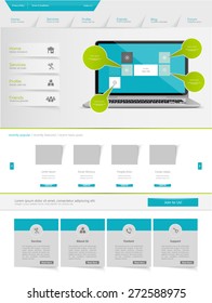 Corporate Website Template Design Vector Eps 10