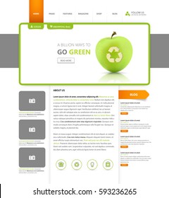 Corporate Website Template In Vector Format.