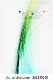 Corporate white background with gentle flowing waves. Vector business or technology universal layout