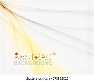 Fundo branco corporativo com ondas fluindo suaves. Layout universal de negócios ou tecnologia vetorial